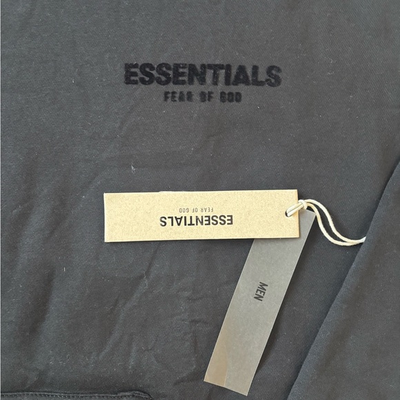 Black Fear of God Essentials Hoodie - Picture 3 of 9
